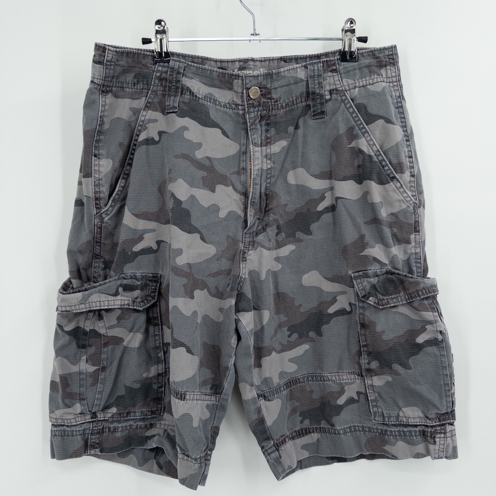 Men's Camo Cargo Shorts - Gray